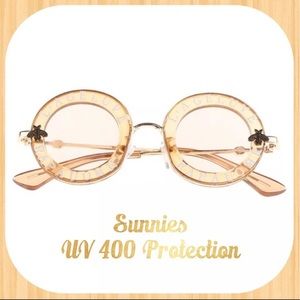 FUN FASHION SUNNIES SMALL FRAME, KIDS OR PET SIZE CHAMPAGNE‎ COLOR-NEW